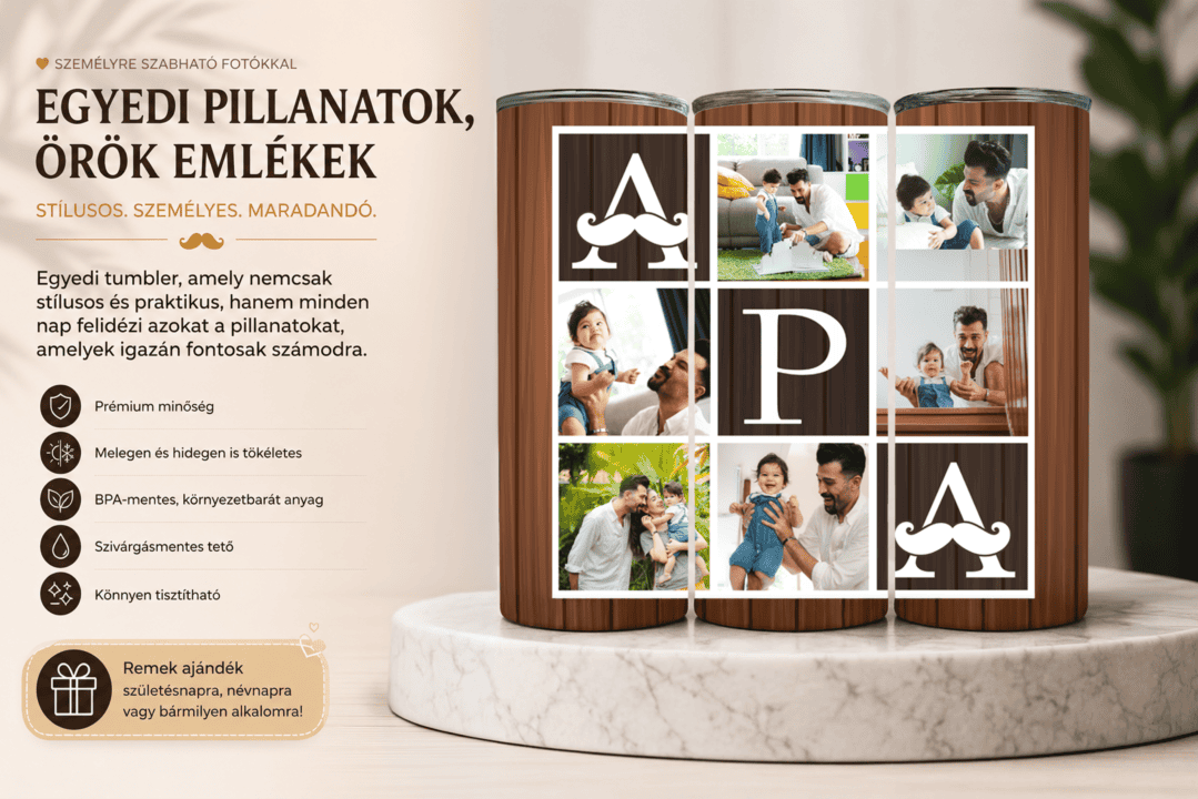 A Legjobb Apa – Fényképes Tumbler