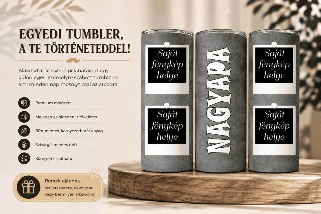 Egyedi Fényképes Nagyapa Tumbler