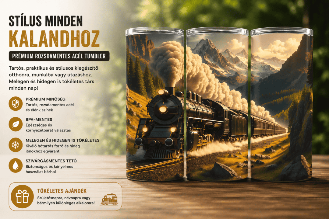 Gőzmozdonyos Tumbler