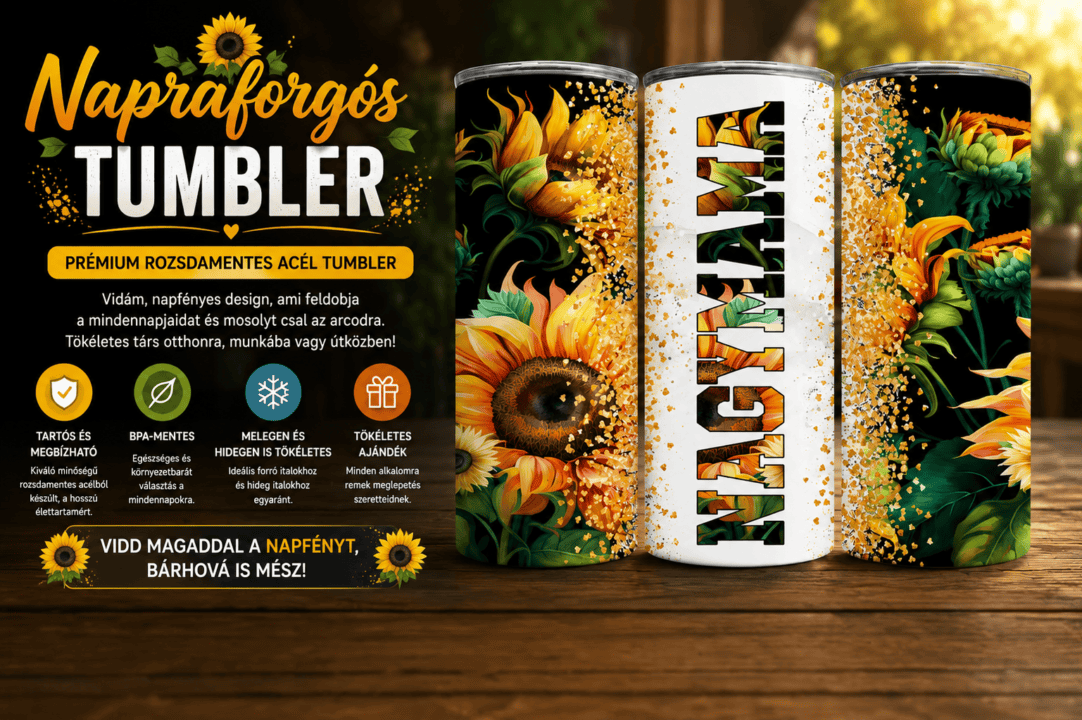 Napraforgós Tumbler