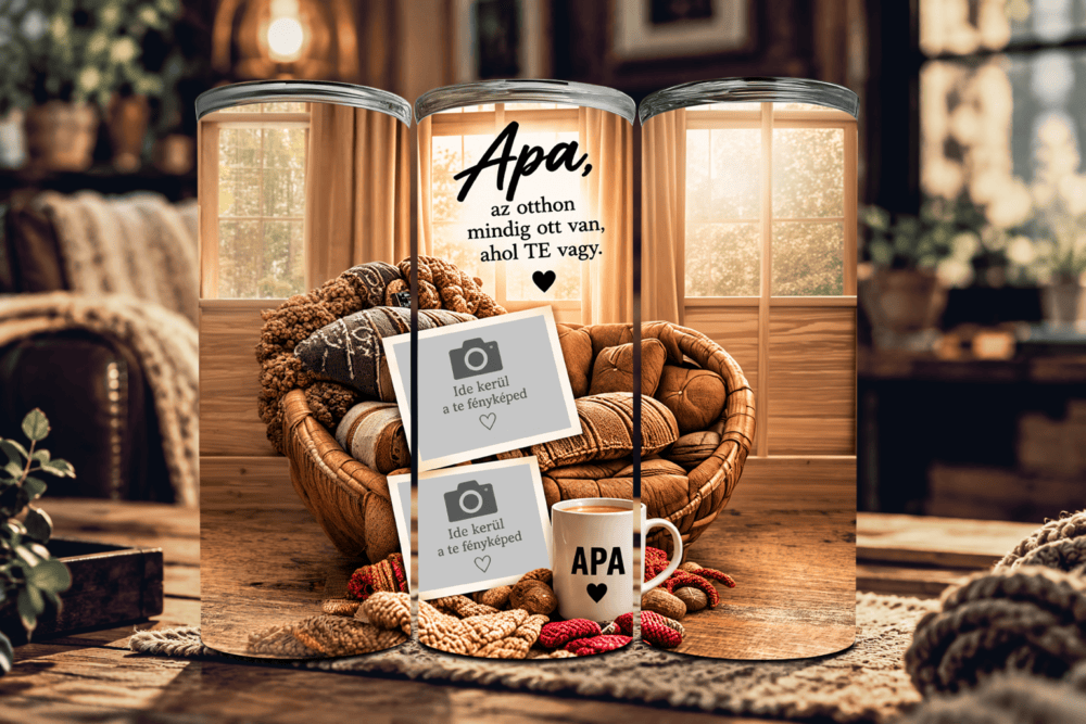 Ahova Jó Hazatérni – Fényképes Tumbler Apáknak