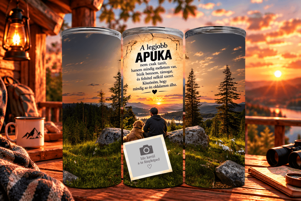 Aranyórák – Fényképes Tumbler Apáknak