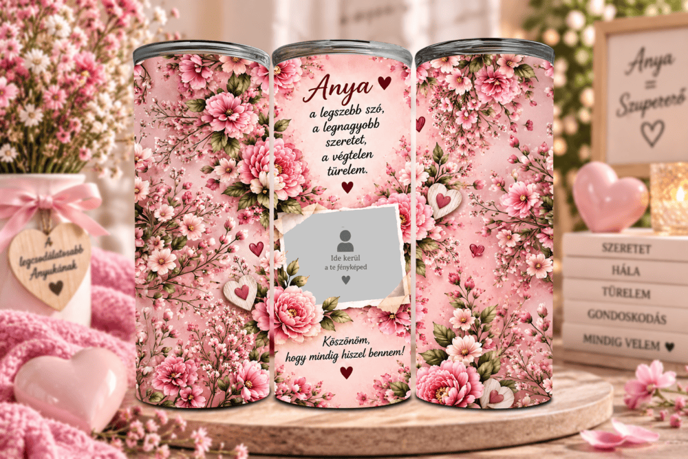 A Legszebb Szó – Fényképes Tumbler Anyukáknak