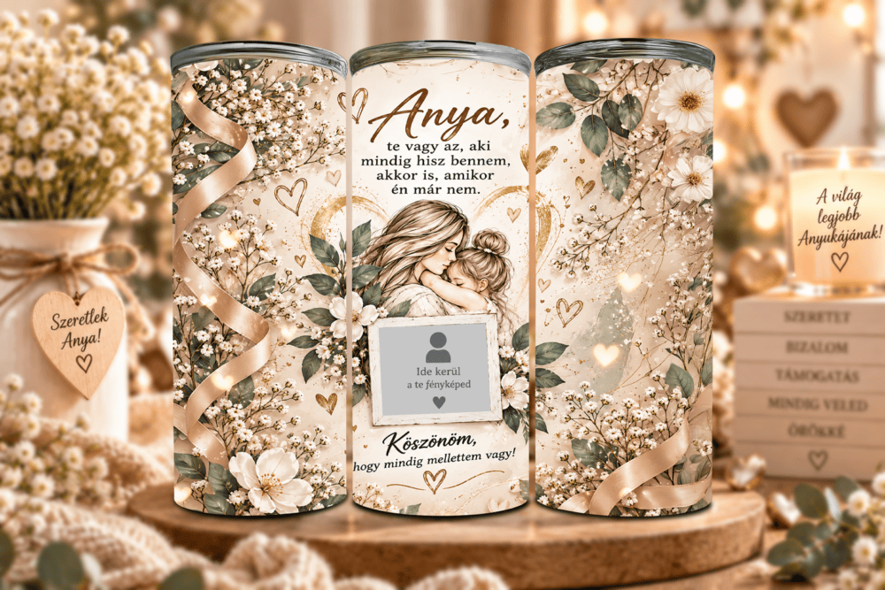 Örök Támasz – Fényképes Tumbler Anyukáknak