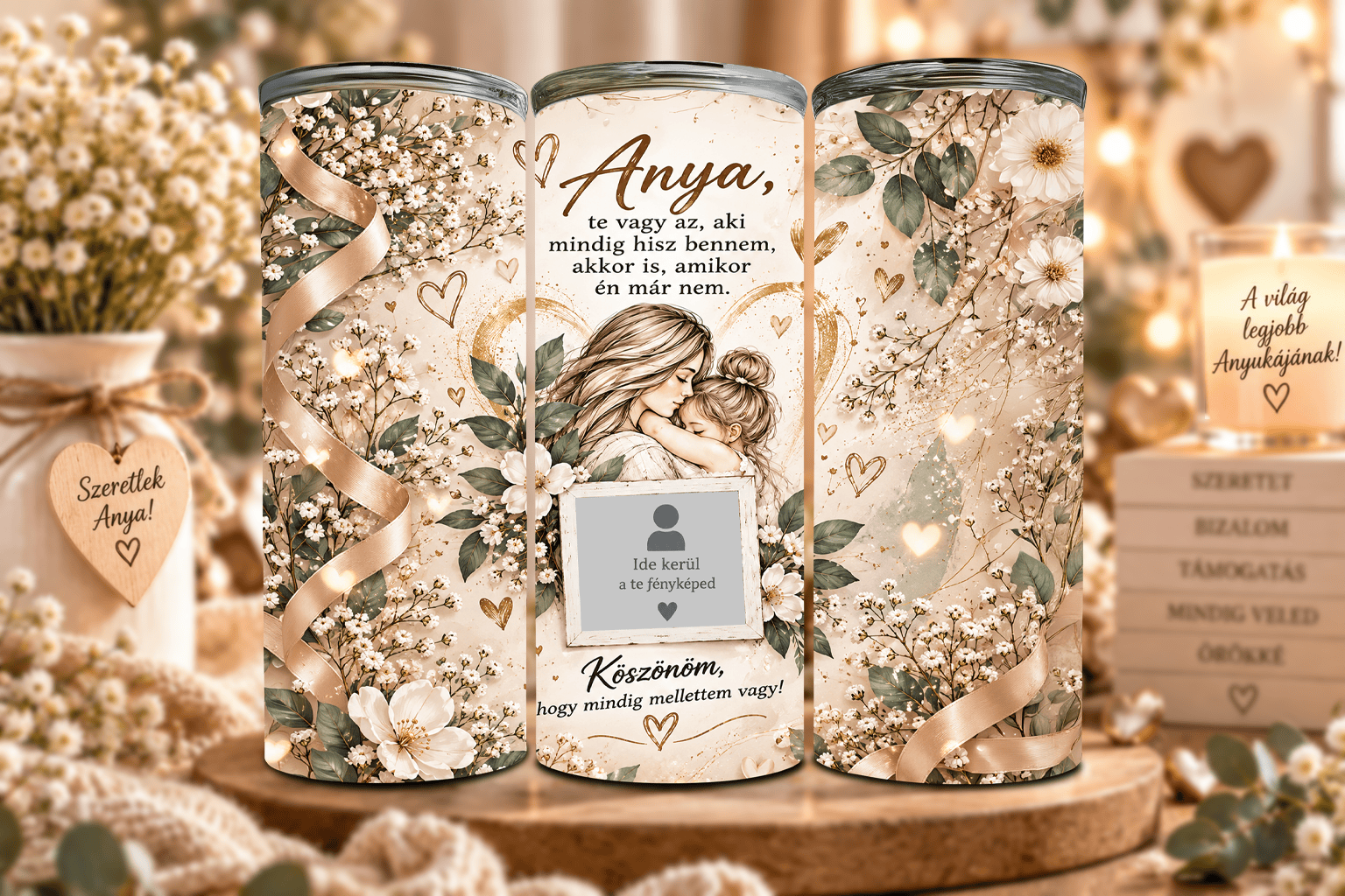 Örök Támasz – Fényképes Tumbler Anyukáknak