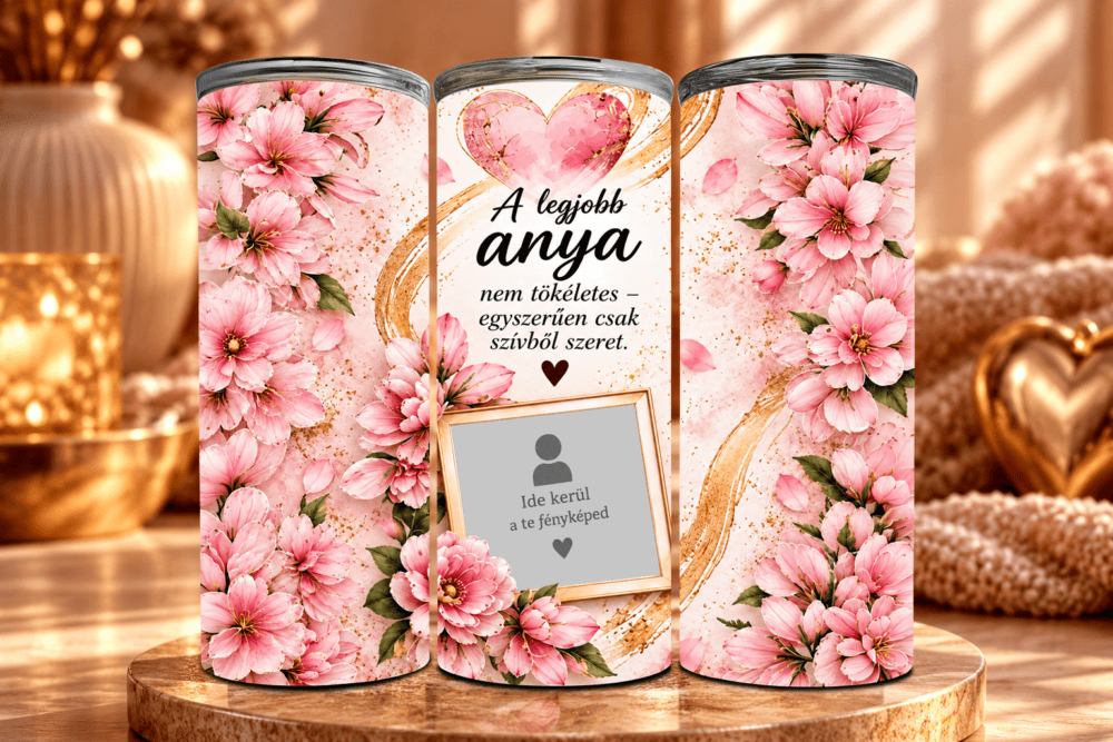 Szívből Szeretve – Fényképes Tumbler Anyukáknak