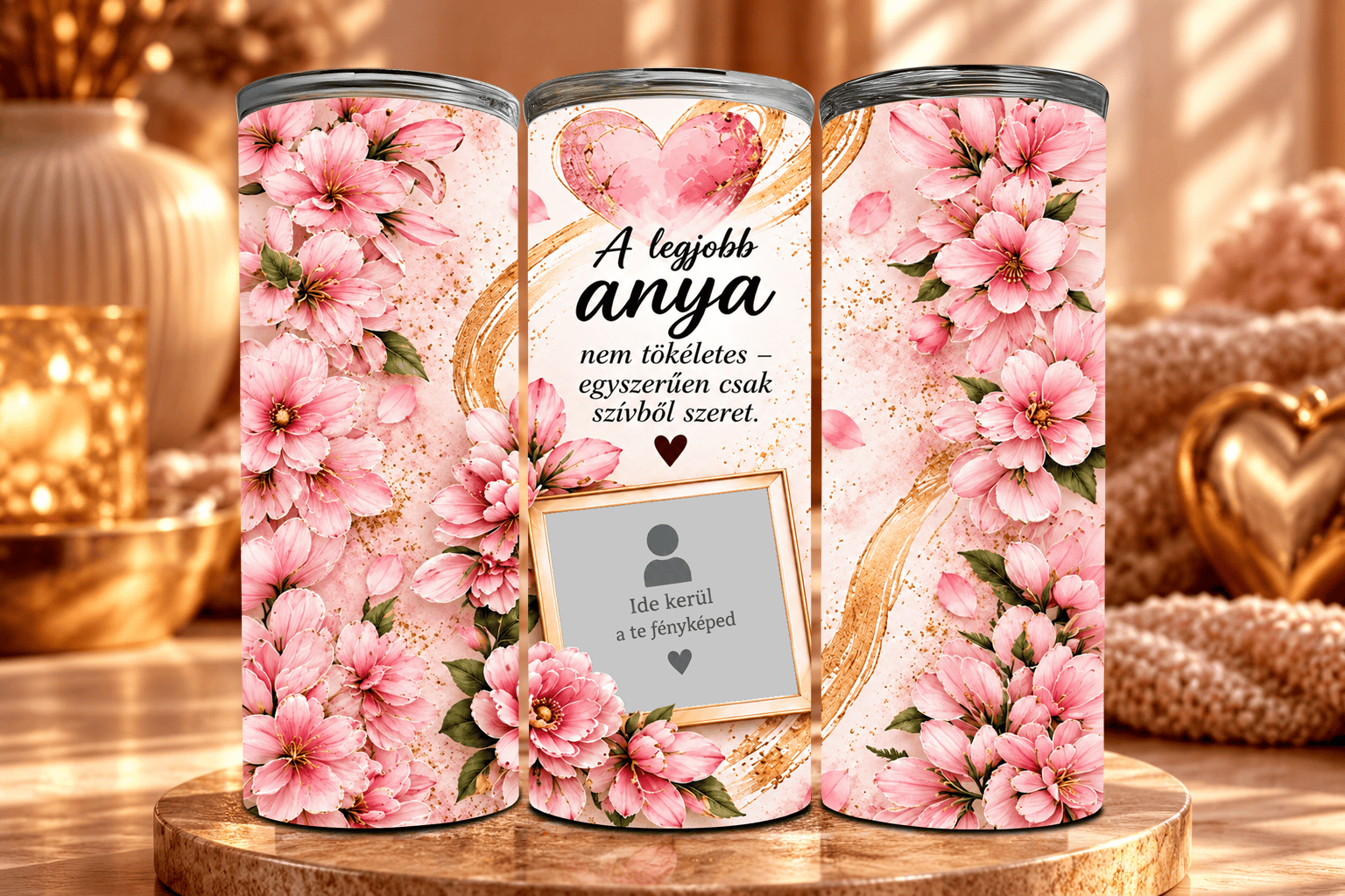 Szívből Szeretve – Fényképes Tumbler Anyukáknak