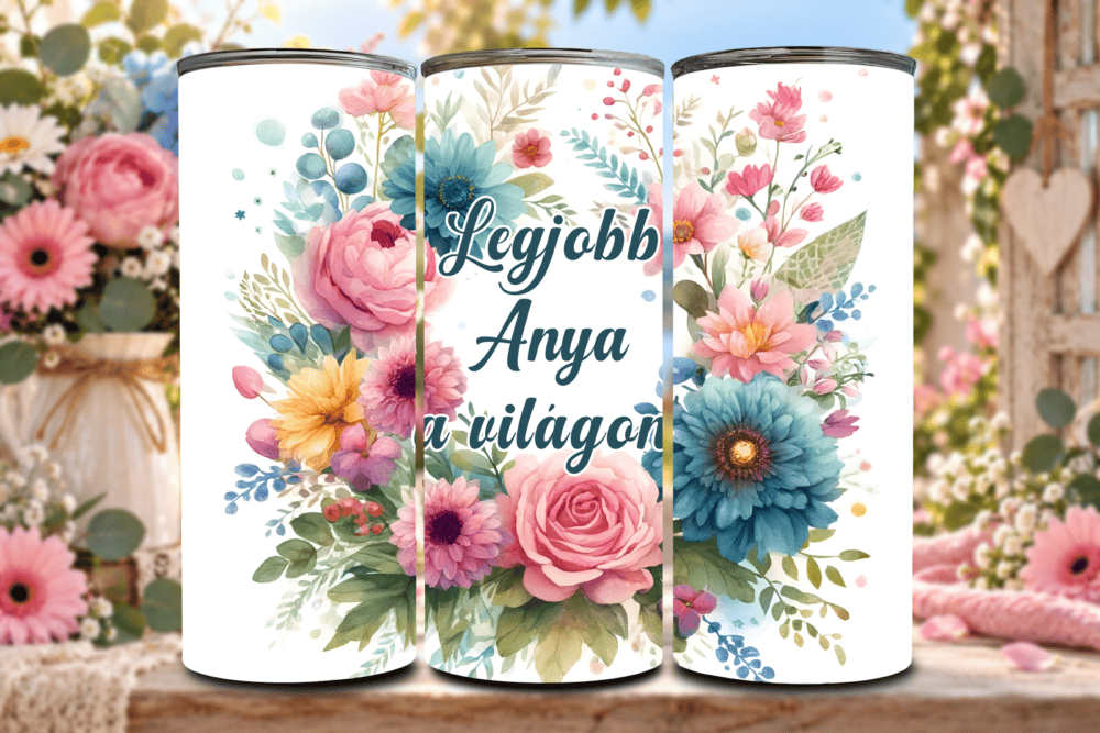 Legjobb Anya a Világon – Virágos Tumbler