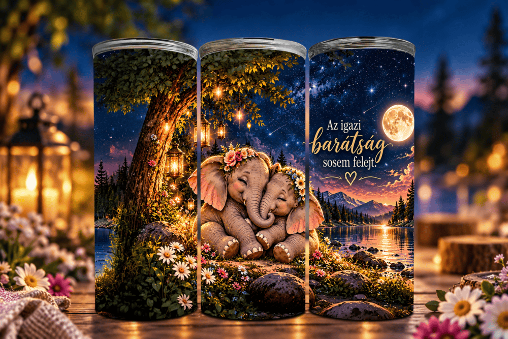 Ormányölelés – Megható Barátnős Tumbler