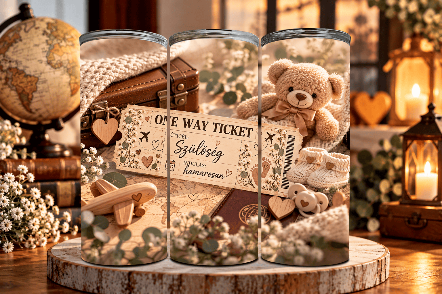 One Way Ticket – Babaváró tumbler