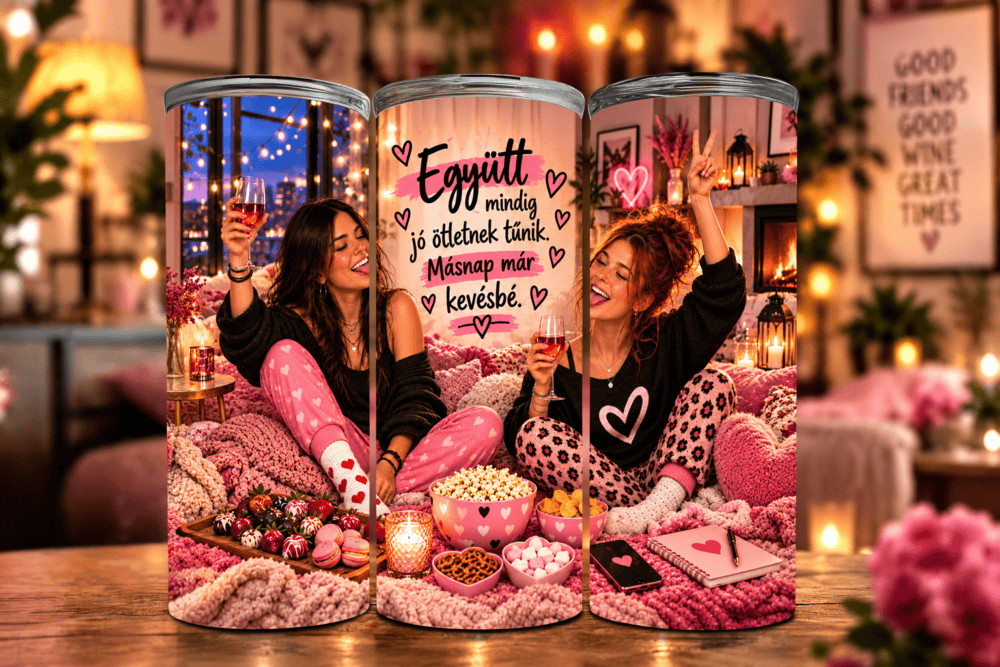 Másnap Megbeszéljük – Vicces Barátnős Tumbler