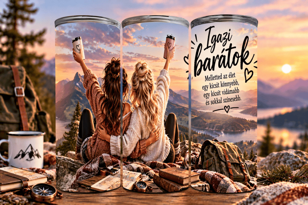 Veled Könnyebb – Megható Barátnős Tumbler