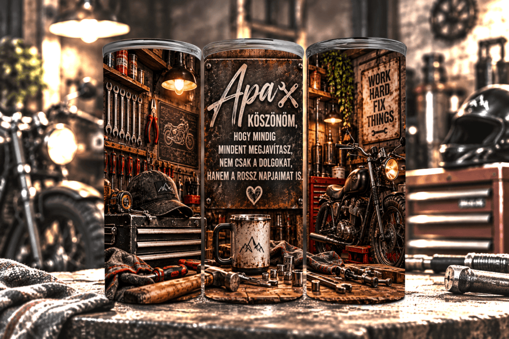 Aranykezű Apa – Tumbler Apáknak